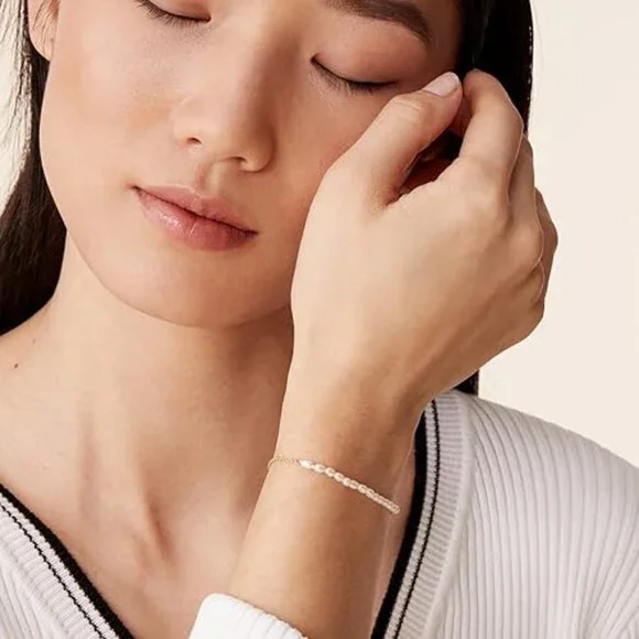 Neiman Marcus 14K Gold Plated Beaded Freshwater Cultured Pearl Bracelet - Picture 3 of 6